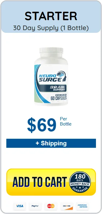 Neuro Surge starter pack at $69 (one bottle)
